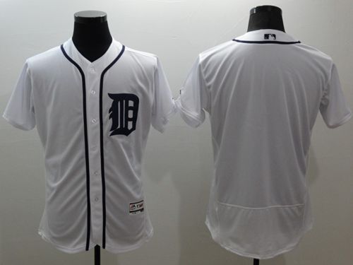 Tigers Blank White Flexbase Authentic Collection Stitched Jersey - Zenithce