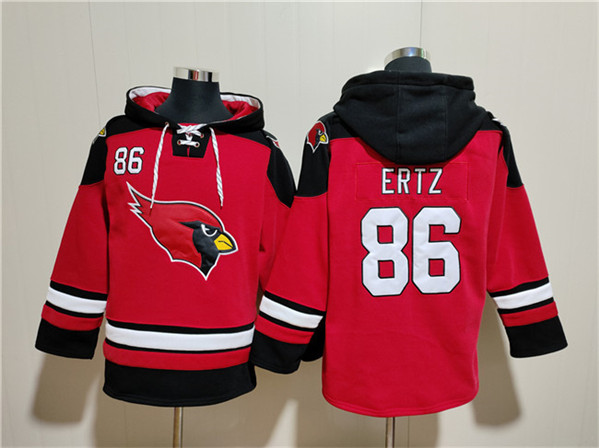 Arizona Cardinals #86 Zach Ertz Red Ageless Must-Have Lace-Up Pullover Hoodie - Zenithce
