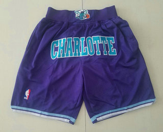 Charlotte Hornets Purple Just Don Shorts Swingman Shorts - Zenithce