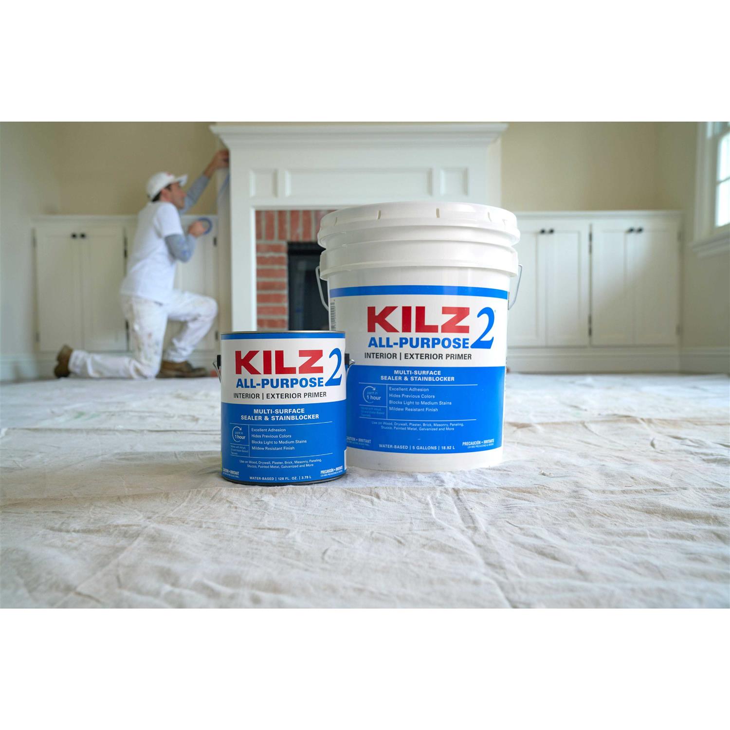 KILZ 13 oz. Mold & Mildew White Oil-Based Interior and Exterior Primer, Sealer and Stain-Blocker Aerosol - Zenithce