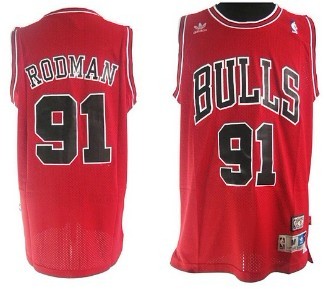 Chicago Bulls #91 Dennis Rodman Red Swingman Throwback Jersey - Zenithce