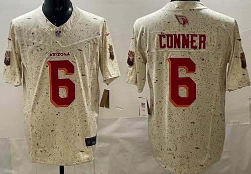Arizona Cardinals #6 James Conner Limited Cream Rivalries FUSE Vapor Jersey - Zenithce