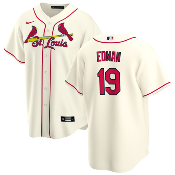 St. Louis Cardinals #19 Tommy Edman Cream Cool Base Stitched Jersey - Zenithce