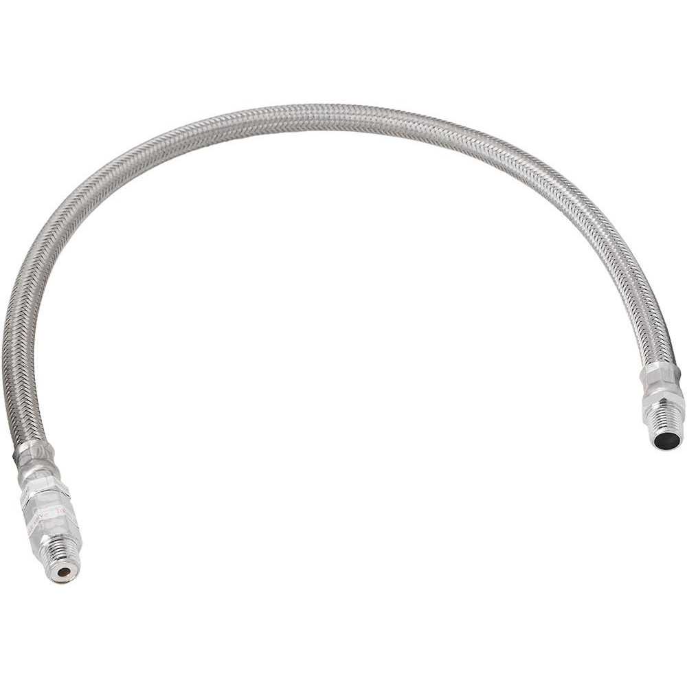 Vixen Horns Stainless Steel Air Compressor Braided Leader Hose with Check Valve 1/4 NPT Male to 1/4 NPT Male - Zenithce