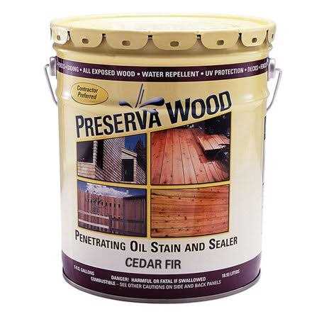 Preserva Wood Transparent Oil-Based Stain and Sealer 5 gal - Zenithce
