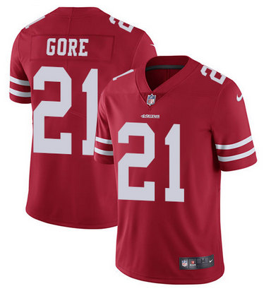 San Francisco 49ers #21 Frank Gore Red Vapor Untouchable Limited Stitched Jersey - Zenithce