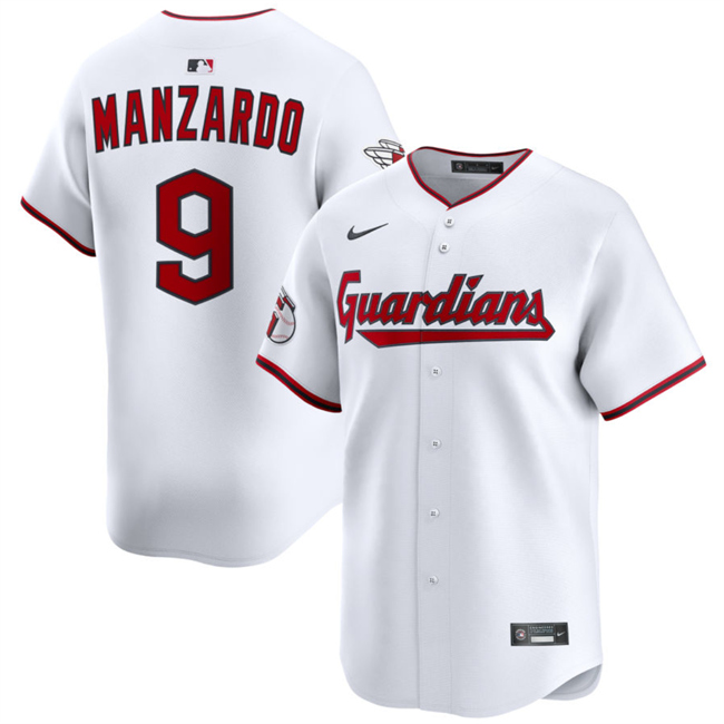 Cleveland Guardians #9 Kyle Manzardo White Home Limited Stitched Jersey - Zenithce