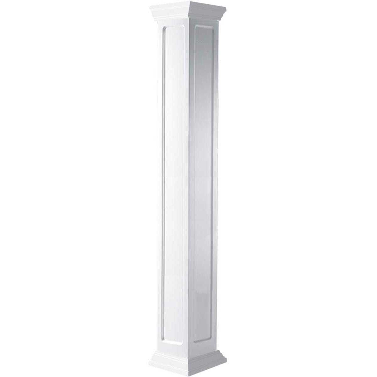 Ekena Millwork Premium Square Non-Tapered Smooth PVC Endura-Craft Column Wrap Kit - Zenithce