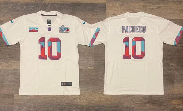 Kansas City Chiefs #10 Isiah Pacheco White Super Bowl LVII Patch Vapor Untouchable Limited Stitched Jersey - Zenithce