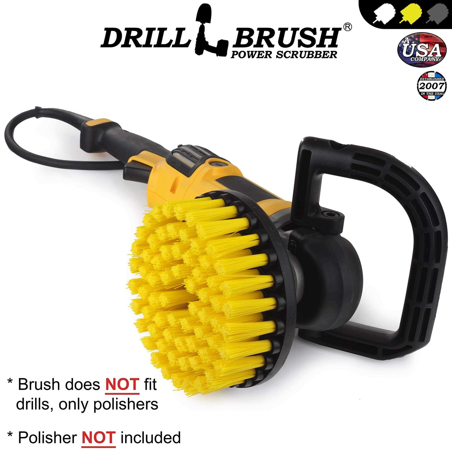 Drillbrush 4 in. W Soft/Medium Bristle Metal Handle Drill Brush Set 810003601216 - Zenithce