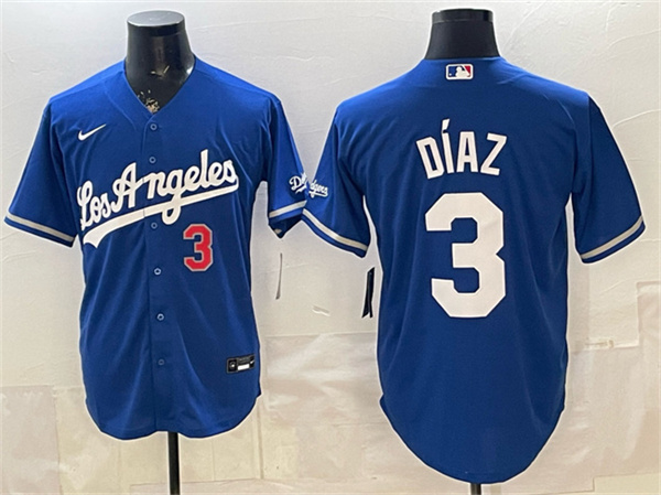 Los Angeles Dodgers #3 Edwin Díaz Royal Alternate Stadium Stitched Jersey - Zenithce