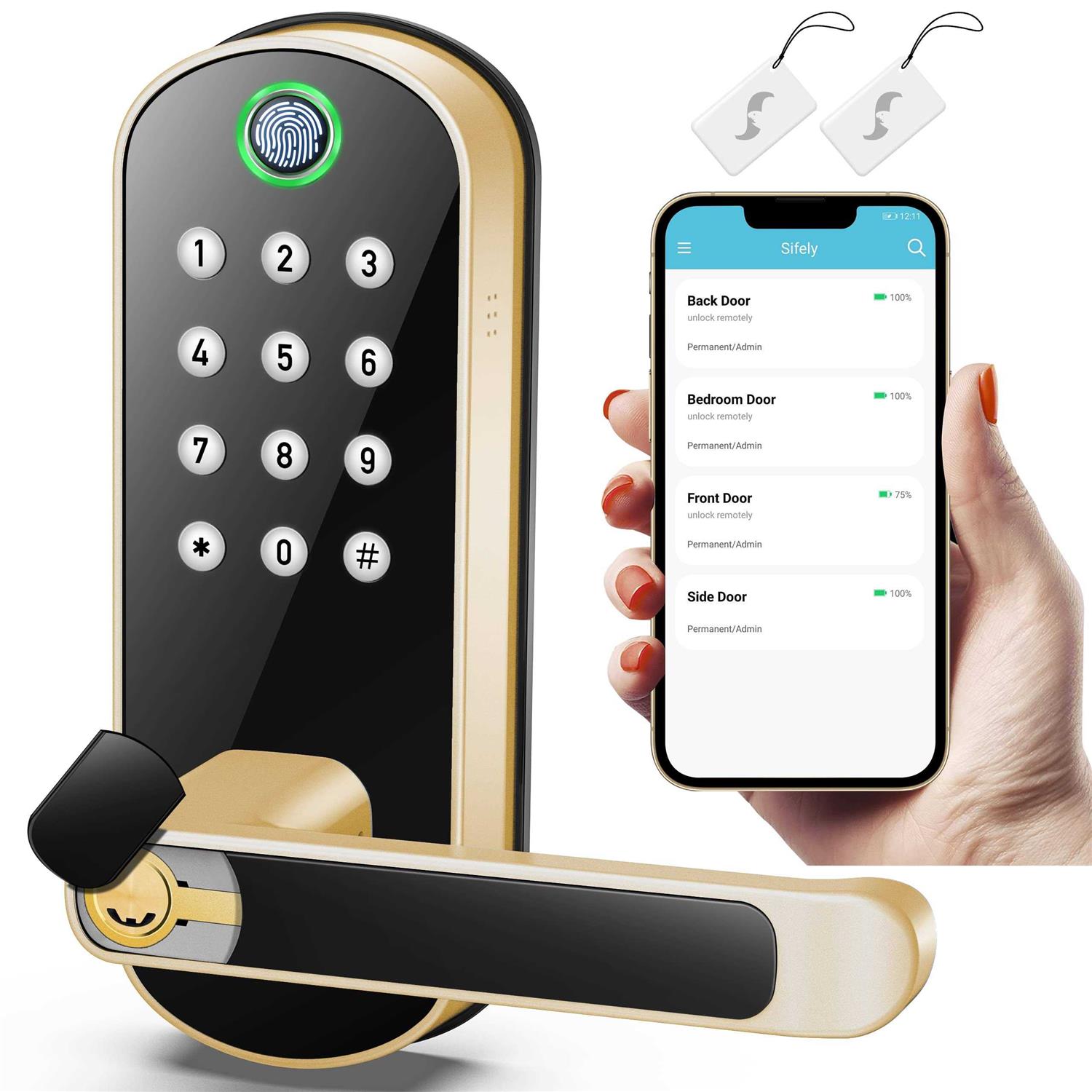 Sifely Keyless Entry Door Lock Keypad Door Lock - Zenithce