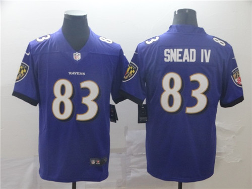 Baltimore Ravens #83 Willie Snead IV Purple Vapor Untouchable Jersey - Zenithce