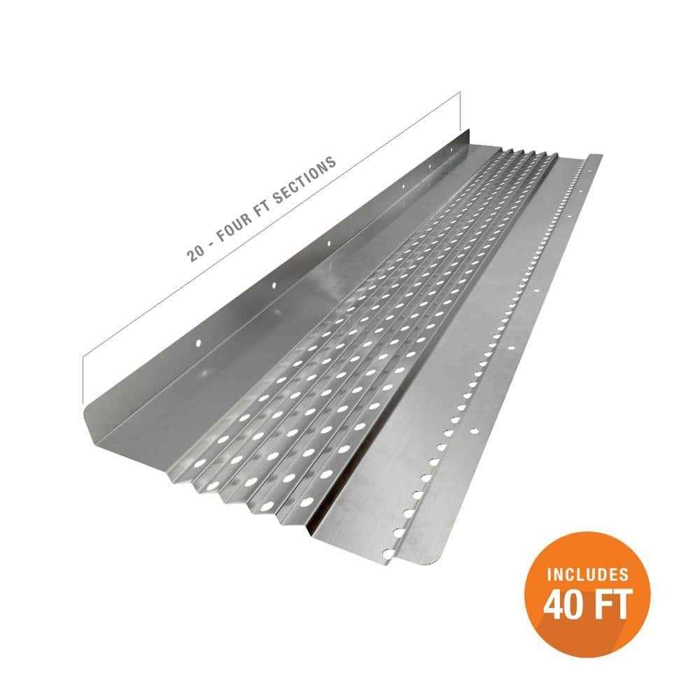 Gutter Guard by Gutterglove 4 ft. L x All-Aluminum Gutter Guard - Zenithce