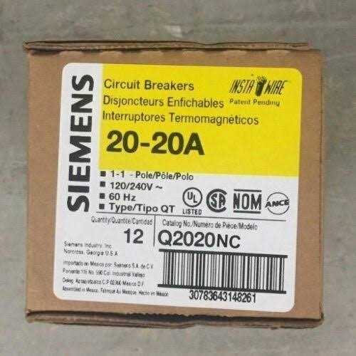 Siemens Q2020AFC 20A 120V 1-Pole Tandem CAFCI Type QTA Circuit Breaker - Zenithce