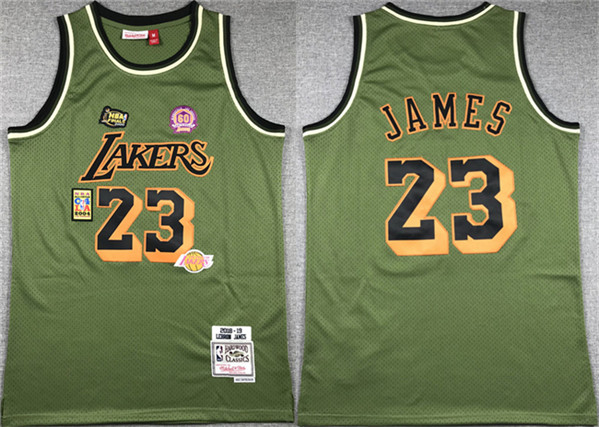 Los Angeles Lakers #23 LeBron James Green 2018-19 Throwback Jersey - Zenithce
