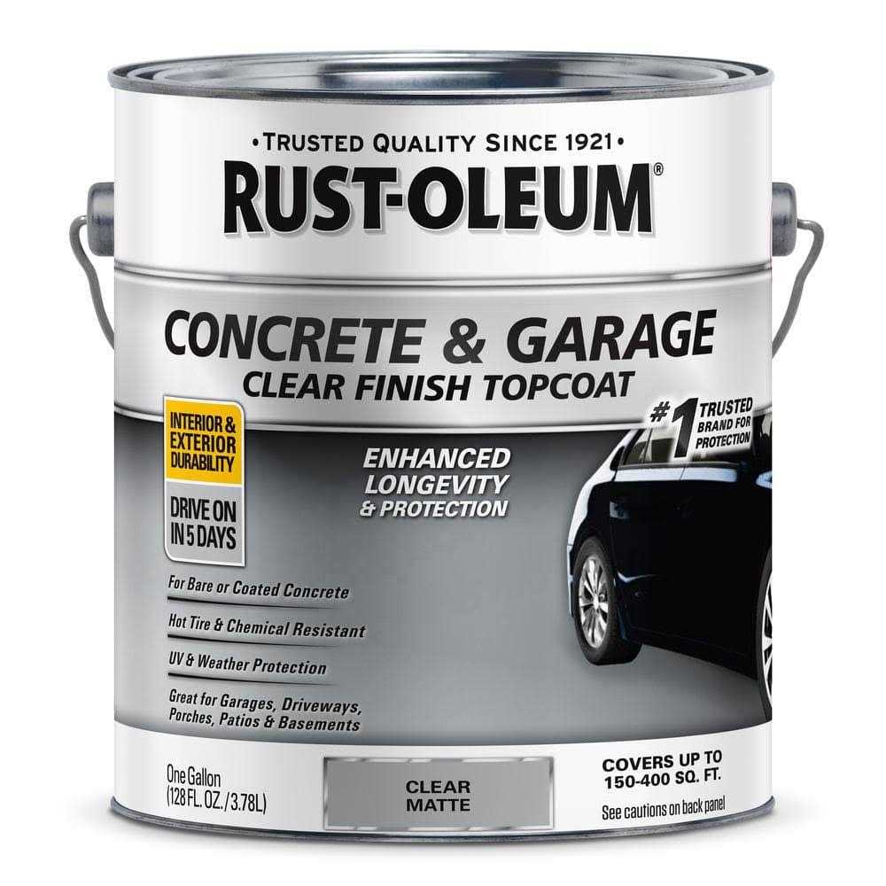 Rust-Oleum Concrete and Garage Floor Paint Topcoat Clear gal - Zenithce
