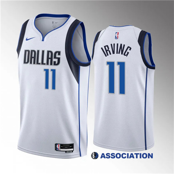 Dallas Mavericks #11 Kyrie Irving White Association Edition Stitched Jersey - Zenithce