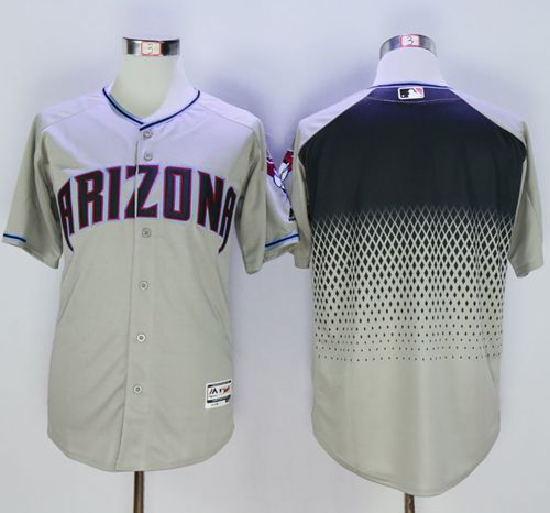 Diamondbacks Blank Gray Capri New Cool Base Stitched Jersey - Zenithce