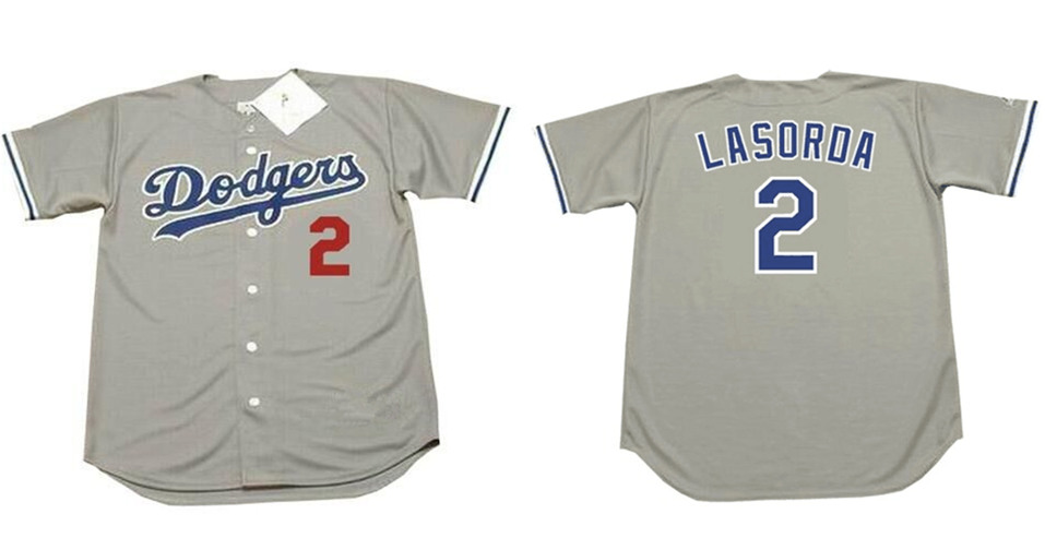 Los Angeles Dodgers #2 Tommy Lasorda Grey Stitched Jersey - Zenithce