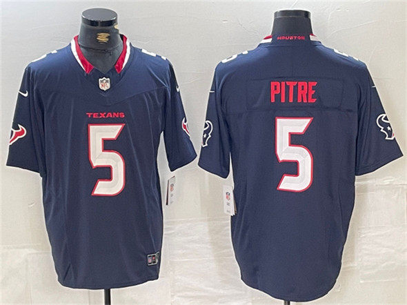 Houston Texans #5 Jalen Pitre Navy F.U.S.E. Vapor Limited Football Stitched Jersey - Zenithce