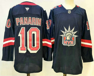New York Rangers #10 Artemi Panarin Navy Reverse Retro Authentic Jersey - Zenithce
