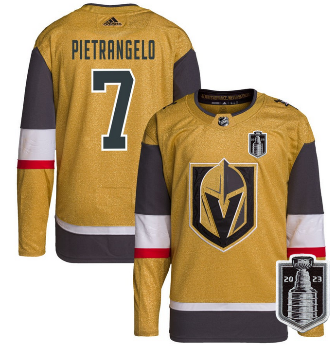 Vegas Golden Knights #7 Alex Pietrangelo Gold 2023 Stanley Cup Final Stitched Jersey - Zenithce