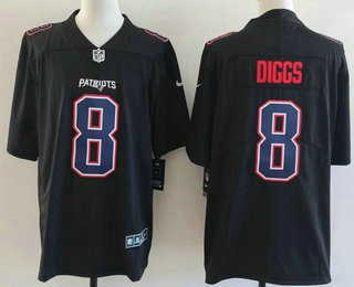 New England Patriots #10 Drake Maye Limited Black Fashion Vapor Jersey - Zenithce