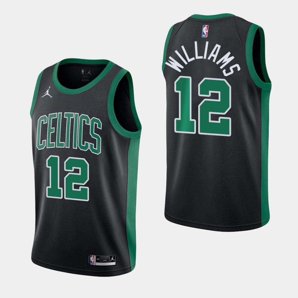 Boston Celtics #12 Grant Williams Black Jordan Brand 2020-21 Statement Jersey - Zenithce