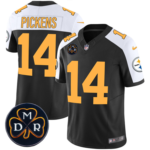 Pittsburgh Steelers #14 George Pickens Black F.U.S.E. DMR Patch Untouchable Limited Stitched Jersey - Zenithce