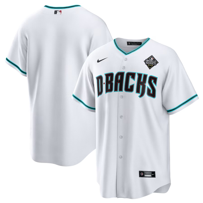 Arizona Diamondbacks Blank White White 2023 World Series Cool Base Stitched Jersey - Zenithce