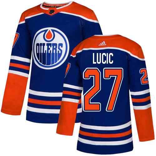 Edmonton Oilers #27 Milan Lucic Royal Blue Stitched Jersey - Zenithce