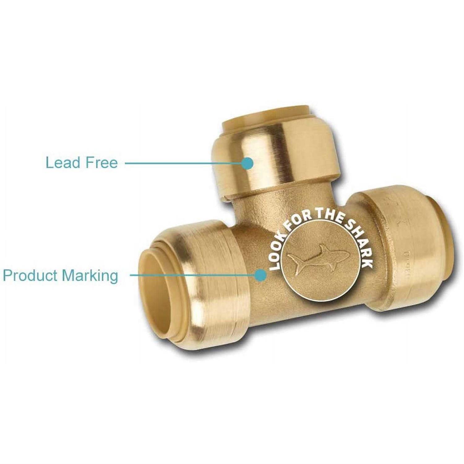 SharkBite 1/2 in. Push Brass End Stop U514LFA - Zenithce