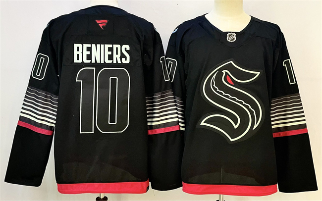Seattle Kraken #10 Matty Beniers Black 2026 Alternate Stitched Jersey - Zenithce