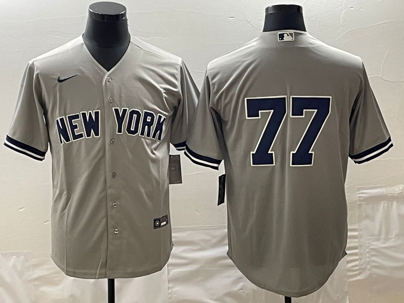New York Yankees #77 Clint Frazier Gray Cool Base Stitched Jersey - Zenithce