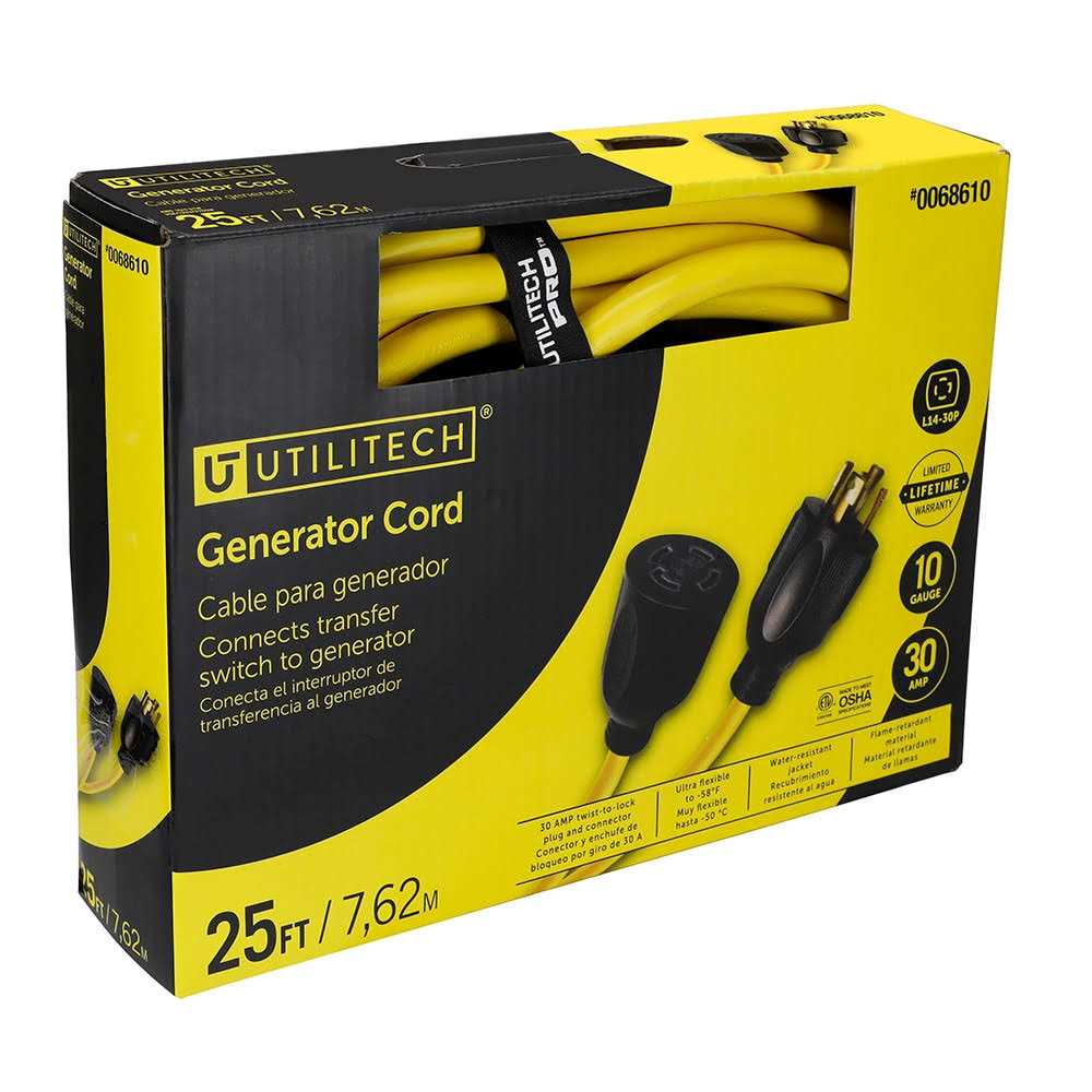Utilitech Contractor Cord 100-ft 12 / 3-Prong Outdoor Sjtw Heavy Duty Lighted Extension Cord UTP611835 - Zenithce