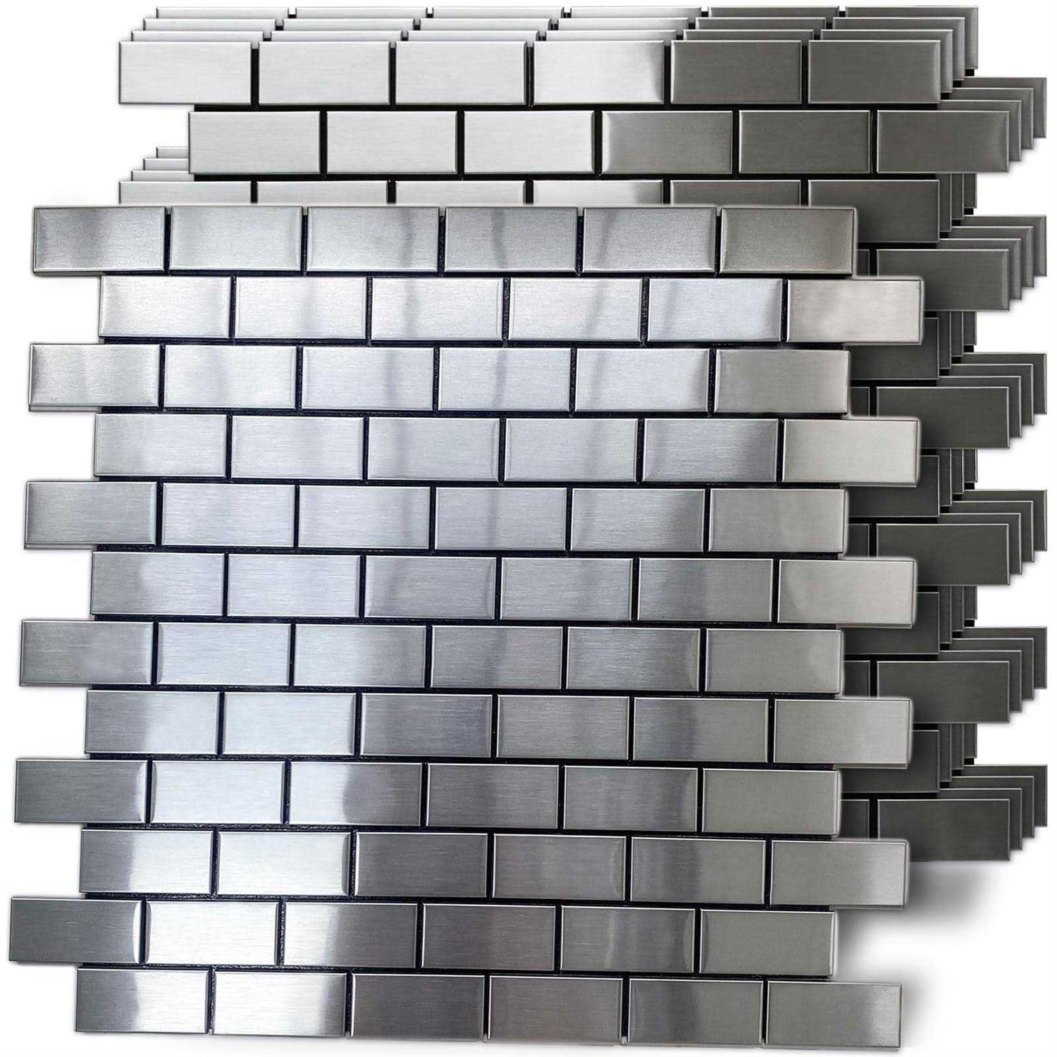 HomeyMosaic Peel and Stick Backsplash Tile Stick on Kitchen Fireplace Bathroom Windmill Glass - Zenithce