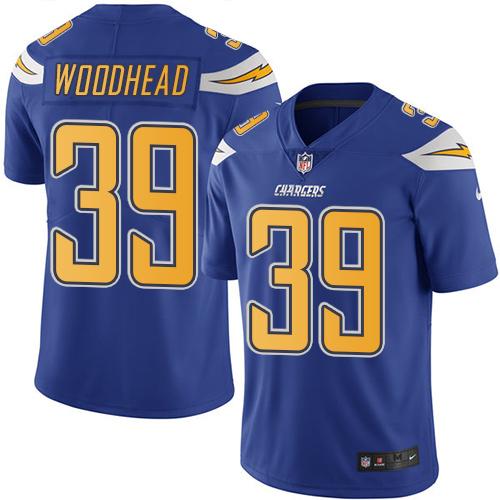 Chargers #39 Danny Woodhead Electric Blue Stitched Limited Rush Nike Jersey - Zenithce