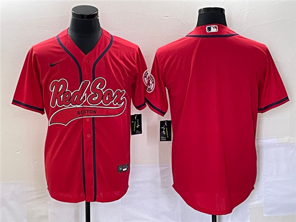 Boston Red Sox Blank Red With Patch Cool Base Stitched Jersey - Zenithce