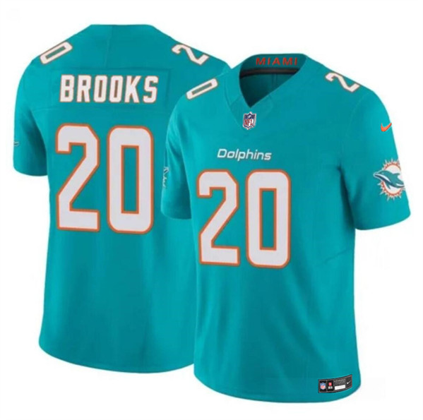 Miami Dolphins #20 Jordyn Brooks Aqua 2024 F.U.S.E Vapor Limited Stitched Jersey - Zenithce