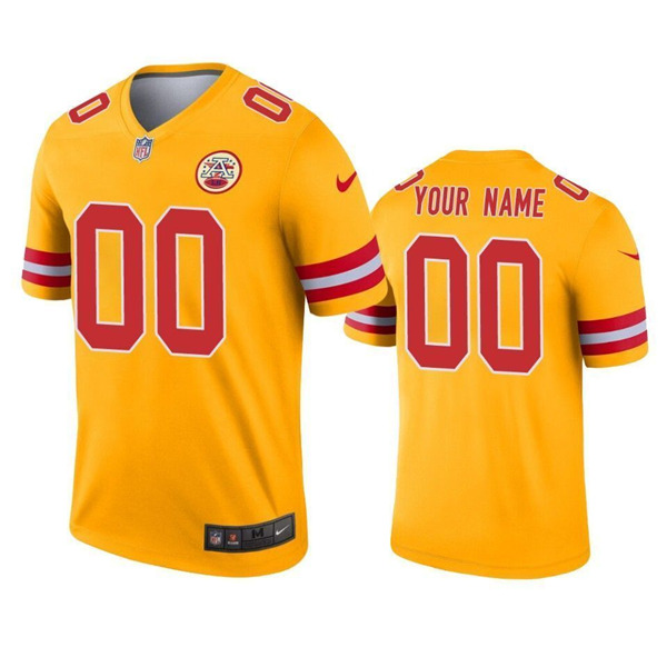 Kansas City Chiefs Customized Gold Stitched NFL Jersey - Zenithce