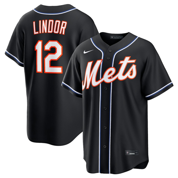 New York Mets #12 Francisco Lindor 2026 Black Out Stitched Jersey - Zenithce