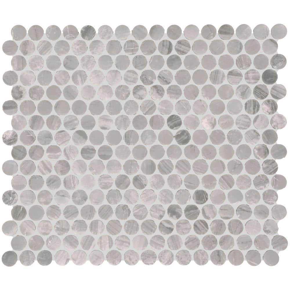 Marazzi EpicClean Milton Matte 13 in. x 11 in. Glazed Ceramic Penny Round Mosaic Tile - Zenithce
