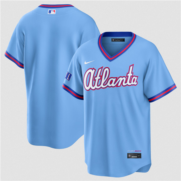 Atlanta Braves Blank Powder Blue 2026 City Connect Stadium Stitched Jersey - Zenithce