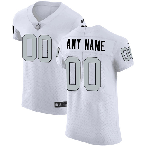 Las Vegas Raiders Customized Silver Number White Legend Stitched Jersey - Zenithce