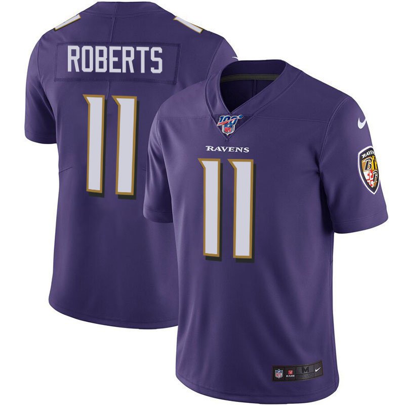 Baltimore Ravens #11 Seth Roberts Purple 100th Season Limited Stitched Jersey - Zenithce