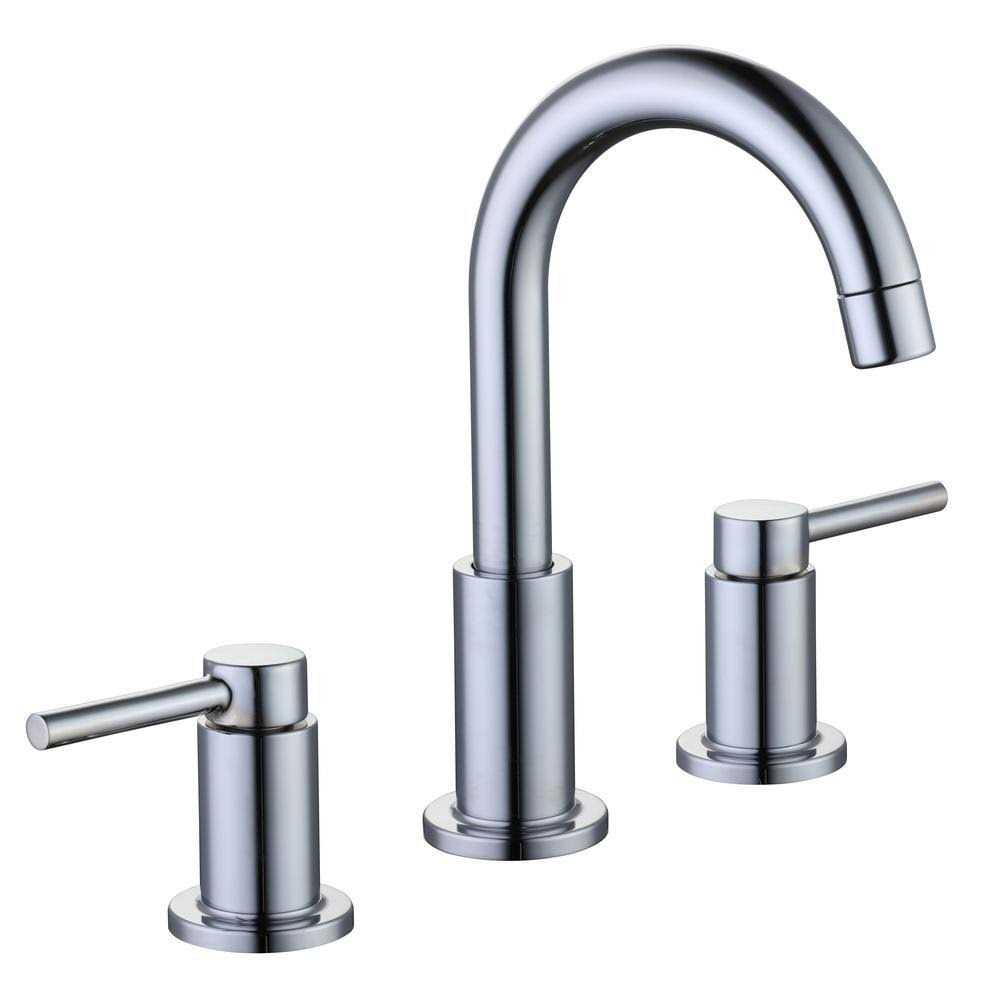 Glacier Bay Dorind 8 in. Widespread 2 Handle High Arc Bathroom Faucet - Zenithce