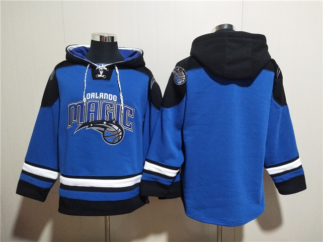 Orlando Magic Blank Blue Ageless Must-Have Lace-Up Pullover Hoodie - Zenithce