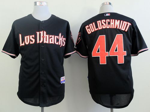 Diamondbacks #44 Paul Goldschmidt Black Cool Base Stitched Jersey - Zenithce