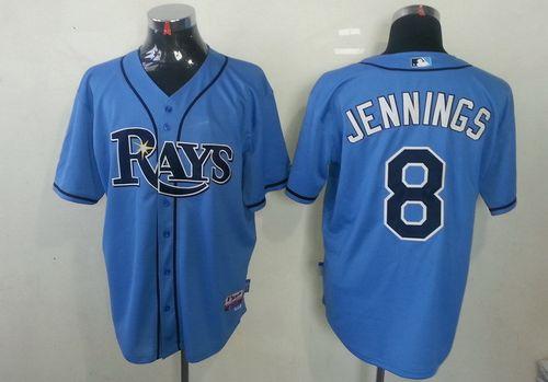 Rays #8 Desmond Jennings Light Blue Cool Base Stitched Jersey - Zenithce